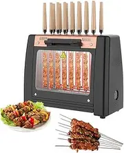 1200w Automatic Rotating Electric Grill, 16 Skewers Smokeless Vertical Barbecue Grill, Electric Barbecue Grill, 360° Even Heating, Temperature 0-260° Heating/Overheat Protection, Easy Clean