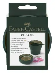 Dark Green Faber Castell Clic and Go Collapsible Water Cup for Artists