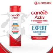 Candid Activ Talc -Sweat Control Talc -Anti Iching - 100 Gram - Free Ship