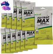 ! Fly Trap Max Refill – Large Reusable Outdoor Fly Trap (Refill Only) - 12 Pack