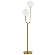 Eterna 2Light Floor Lamp Antique Gold Opal | Telbix Lighting