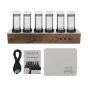 RGB Glow Tube LED Nixie Clock Electronic Retro Desk Clock 6 Bit 5V USB Powered*