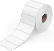 True-Ally 60x40 Direct Thermal Barcode Label Sticker - 2.5 x 1.5 inches - 60mm x 40mm - 500 Labels Per Roll - White Self Adhesive Sticker for Printing Barcoding (1 Roll Per Pack (500 Labels))