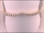 10k Yellow Gold Round Diamond Chevron Stackable Band Ring 1/6 Ctw