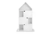 Quinta Bookshelf with Cabinet - White