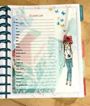 Bucket List Two Sided Dashboard for use with the BIG Happy Planner-