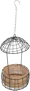 Totority Metal Hanging Basket for Plants Birdcage Style Wall Planter with Liner for Garden Decoration Effortless Hanging Rustic Aesthetic