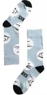 Cronulla Sharks NRL Mens Logo Dots Sock Blue