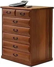 Wooden Desktop Storage Box, Filing Cabinet Storage Cabinet 7 Drawer Desktop Filing Cabinet Data Cabinet for A4 Paper, Magazines, Paperwork and Documents (Size : 38×27×47cm)