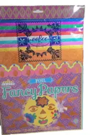 eeBoo crafts Fancy Papers Foil 20 Sheets 10 Colors 9" x 9" New