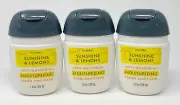 3 BATH & BODY WORKS SUNSHINE LEMONS POCKETBAC MOISTURIZING HAND GEL SANITIZER