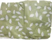 Peva Vinyl Fitted Tablecloth w/soft flannel back,48"x68" Oval, LEAVES ON GREEN