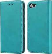 for iPhone SE 2022 / SE 2020/8 7 Case Leather Wallet with Credit Card Holder Slot SunYoo Flip Cover Drop Protection Shockproof Magnetic Folio Women Men Her Purse for iPhone SE2022 SE2020 Sky Blue