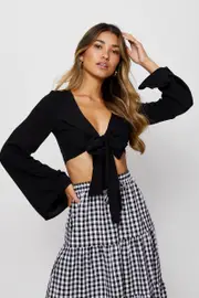 Ally Fashion Black Crop Bolero Long Sleeve - Size 12, Women's Bolero