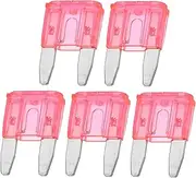 X AUTOHAUX 5 Pcs Mini 4AMP APM/ATM Universal Car Fuse Blade Style Fuses Short Circuit Protection - Automotive Car Boat Truck SUV RV - Plastic Metal Pink Plastic