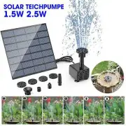 Solar Pond Pump 1.5W 2.5W Solar Pump Garden Pond Water Play Decor Pump