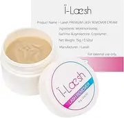 i-Laesh Eyelash Extension Remover Cream, 15g / 0.52 oz, Glue Remover, Fast Lash Adhesive Dissolution, Sensitive Skin, Low Irritation, for Professional Only