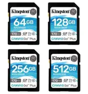 Kingston SDXC Canvas Go Plus Flash Memory Card 64GB 128GB 256GB