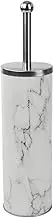 Home Basics White Faux Marble Bathroom Accessory (Toilet Brush)