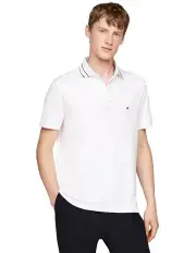 [Tommy Hilfiger] Monotype Interlock Polo in White