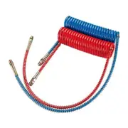Coiled Air Brake Hose Longtail Assembly, 15FT Air Brake Service and Emergency...