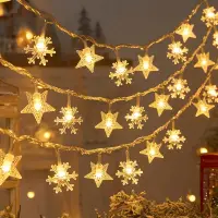 在飛比找蝦皮購物優惠-聖誕燈 1.5M-50M 雪花星/納維達聖誕樹裝飾/雪花 L