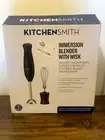 NEW Kitchen Smith Immersion Blender With Whisk Black PUREE BLEND MIX & WHIP