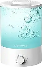 MEGAWISE Cool Mist Humidifiers for Babies, Bedroom, Nursery, Home and Office | Super Quiet Ultrasonic Vaporizer, Large Top-Refill 3.5L, Essential Oil Diffuser, Auto Off, Easy Clean