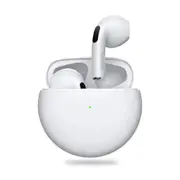 Pro 6 TWS Wireless Headphones with Mic Fone Bluetooth Earphones Sport Earbuds Running Pro6 Headset for Apple IPhone Xiaomi - White 1 pcs