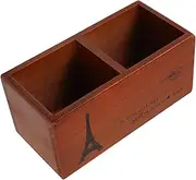 COLLBATH Vintage Wooden Hairdressing Tool Organizer Multifunctional Scissor Holder Box for Salon and Home Aesthetic Desktop Storage for Shears and Accessories