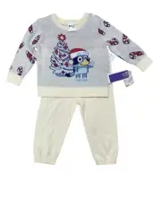 Infant Bluey 2pc Sweater Top and Bottom Set 12 Mo. Ivory Christmas Holiday Baby