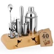 Bartender Kit with Stand, Cocktail Shaker Set for Enthusiasts and Beginners |...