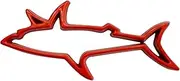 Car Emblems and Badges - Shark Stickers for Car - Metal Weatherproof Sun-Proof Modification Label for Hood Truck Motorcycle
