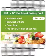 Cooling Rack & Baking Rack - 100% Stainless Steel Cookie Cooling Racks, Wire ...