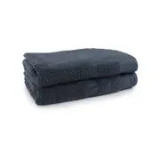 2pc Onkaparinga 90x167cm Avalon Bath Sheet 550GSM Midnight