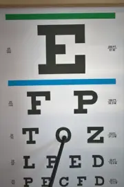 Snellen Eye Chart Eye Charts for Eye Exams 20 Feet with Wooden Frame 11x22 NEW