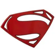 Fan Emblems Dawn Of Justice Superman 3D Red Chrome Car Badge - 9672-054