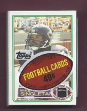 1983 TOPPS FOOTBALL CELLO PACK - MIKE SINGLETARY ROOKIE ON FRONT BEARS HOF