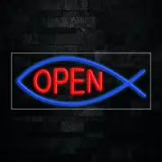 Open LED Neon Sign 30"L x 12"H #30596