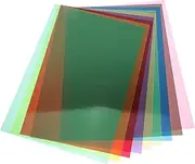 ULDIGI 9pcs Sheets Translucent Colored Filter Sheets Light Diffuser Gels for Photography Stage Design Lightweight Portable Color Gels for Lighting Effects