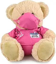 My Buddy Bear Soft Plush/Stuffed Doctor Teddy Toy, Size 23 cm, Pink/Brown