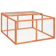 Rabbit Hutch 124x120x60 cm Solid Firwood vidaXL