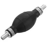 10mm (3/8") Rubber Fuel Primer Pump, Transfer Vacuum Hand Siphon Bulb, Silver