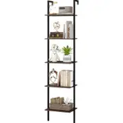 Costway 5-Tier Ladder Shelf Wall Mount Bookcase