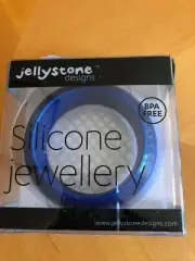 Teething jewelry bangle bracelet JellyStone designs BLUE NEW