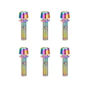 6pcs Rainbow Bike Stem Screw Bicycle Bolts M5x18mm MTB Road Mountain Bike Bolts