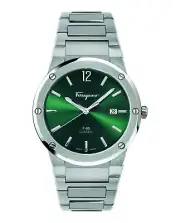 Ferragamo Mens F-80 Stainless Steel 41mm Bracelet Fashion Watch