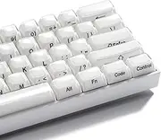 GMKWTL XVX White Keycaps, Crystal Jelly Keyboard Key caps OEM Profile Side Printed Keycap Set Compatible with 61/68/84/87/98/100 ANSI Layout MX Switches Mechanical Keyboard