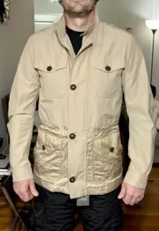 CANALI LIGHT TAN RAIN, WIND COAT JACKET - Size 50