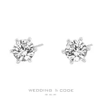 在飛比找momo購物網優惠-【WEDDING CODE】鉑金14K金 10分鑽石耳環 3